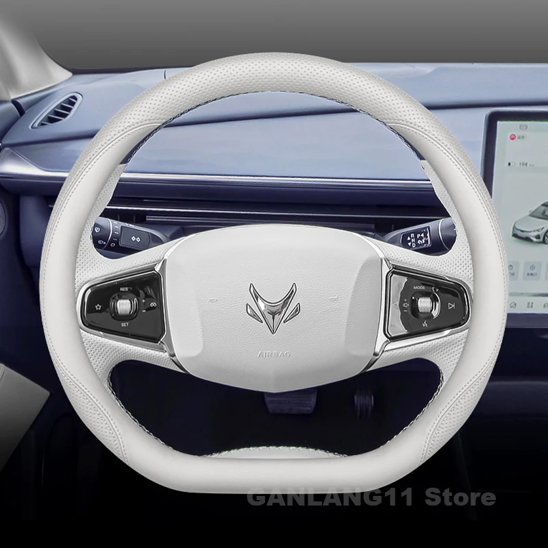 Leather Car Steering Wheel Cover For Arcfox Alpha T S 2023-2025 Covers For Covers Auto interior Arcfox Alpha S Accessories 2025