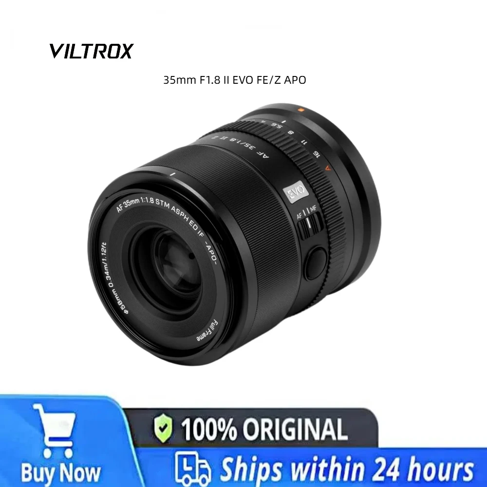 

VILTROX 35mm F1.8 II EVO Lens 58mm Filter 9 Blades APO HD Coating for Sony E Nikon Z Mirrorless Camera