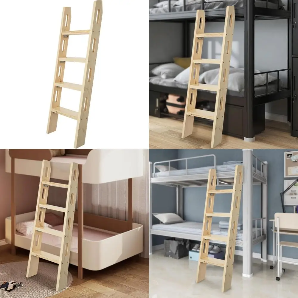 

Универсальная 50-дюймовая стремянка из цельного дерева с гладкими краями, компактная конструкция, нескользящая для длительных подъемов и угловых соединителей.