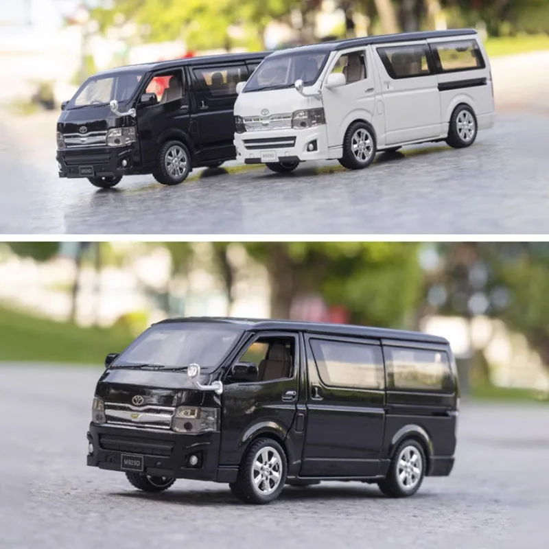 Diecast 1:32 Scale Hiace Van MPV Alloy Simulation Car Model Classics Adult Souvenir Gift Static Display