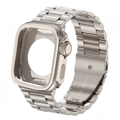 Funda + Correa De Metal Para Apple Watch Band 10 9 8 7 46Mm