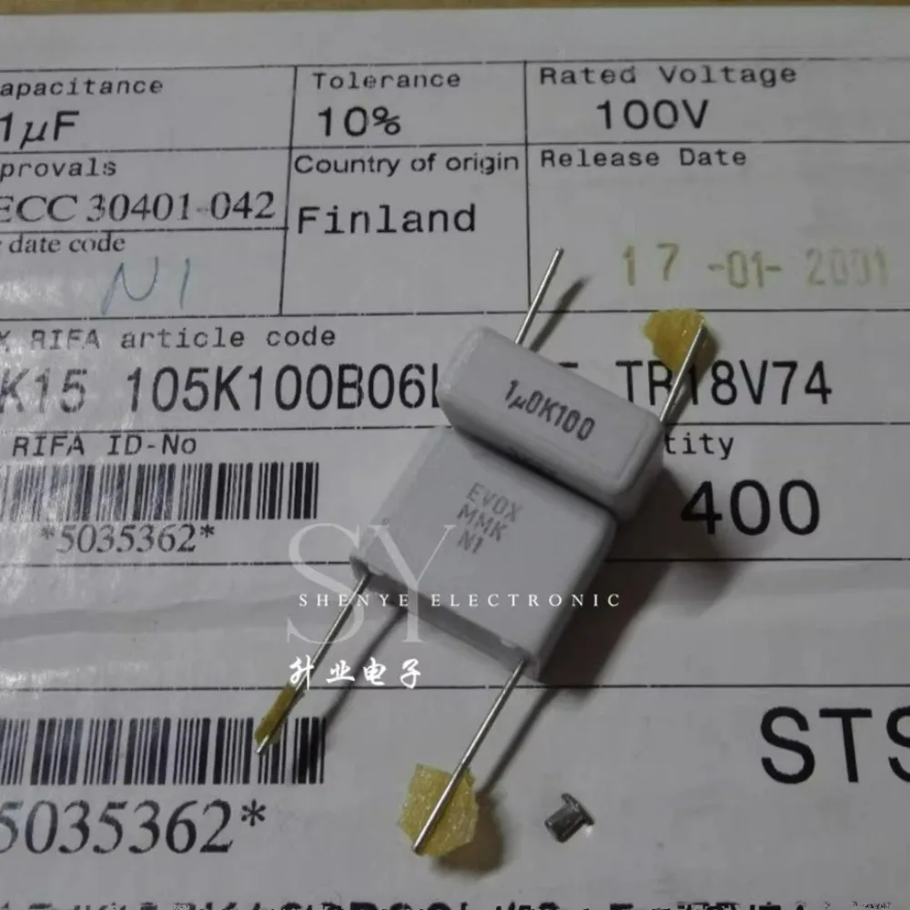 10pcs/lot MMK15 1.0uf/100V 1u0 1uf 105 Brand New 15mm Film Capacitor