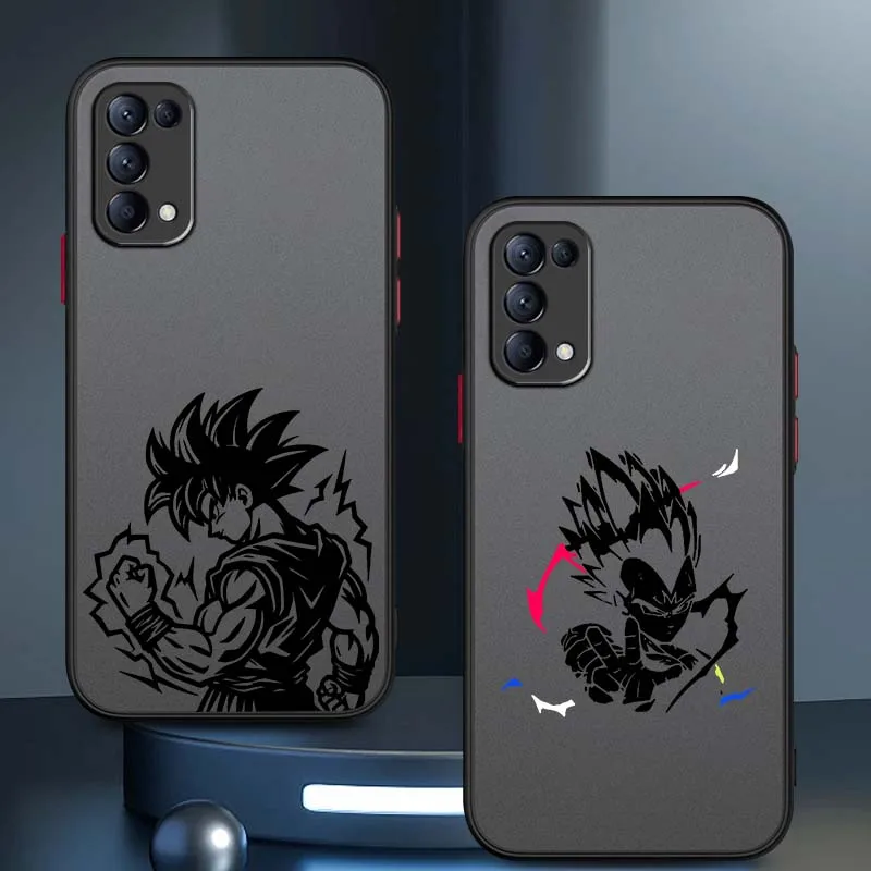 

Dragon Ball Art Logo Phone Case For OPPO Find X3 X5 Lite Pro A98 A94 A93 A78 A79 A76 A58 A57 5G Frosted Translucent