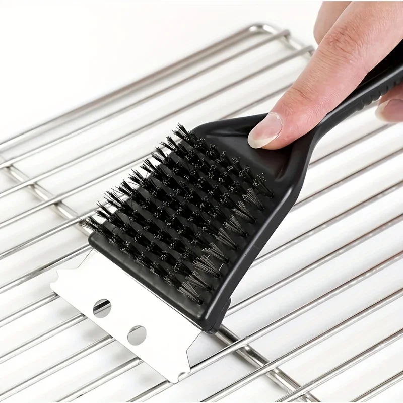 Barbecue Grill Brush Steel Wire Bristles BBQ Cleaning Brushes Durable Cooking Outdoor Home Use Washing Kit Accessories