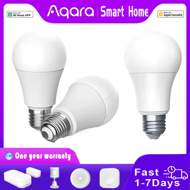 NEW 2024 Aqara Smart LED Bulb T1 Zigbee 3.0 E27 2700K-6500K 220-240V Remote Lamp Light For Xiaomi Smart home Mi home Homekit App