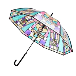 Transparent Stick Umbrella 23inches Clear Bubble Umbrella Wind proof Rain proof Auto Open Umbrella for Wedding Drop Shipping