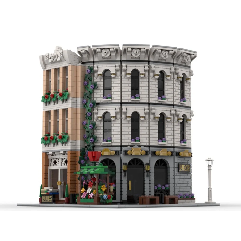 2781pcs MOC Birch Bank Modular Street View Building Blocks DIY Building Bricks Children's Toys Christmas Gifts