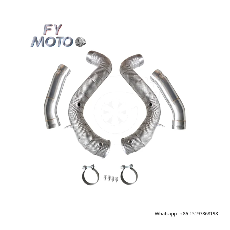 

For Mercedes Benz AMG W205 C63 with Heat Shield Downpipe