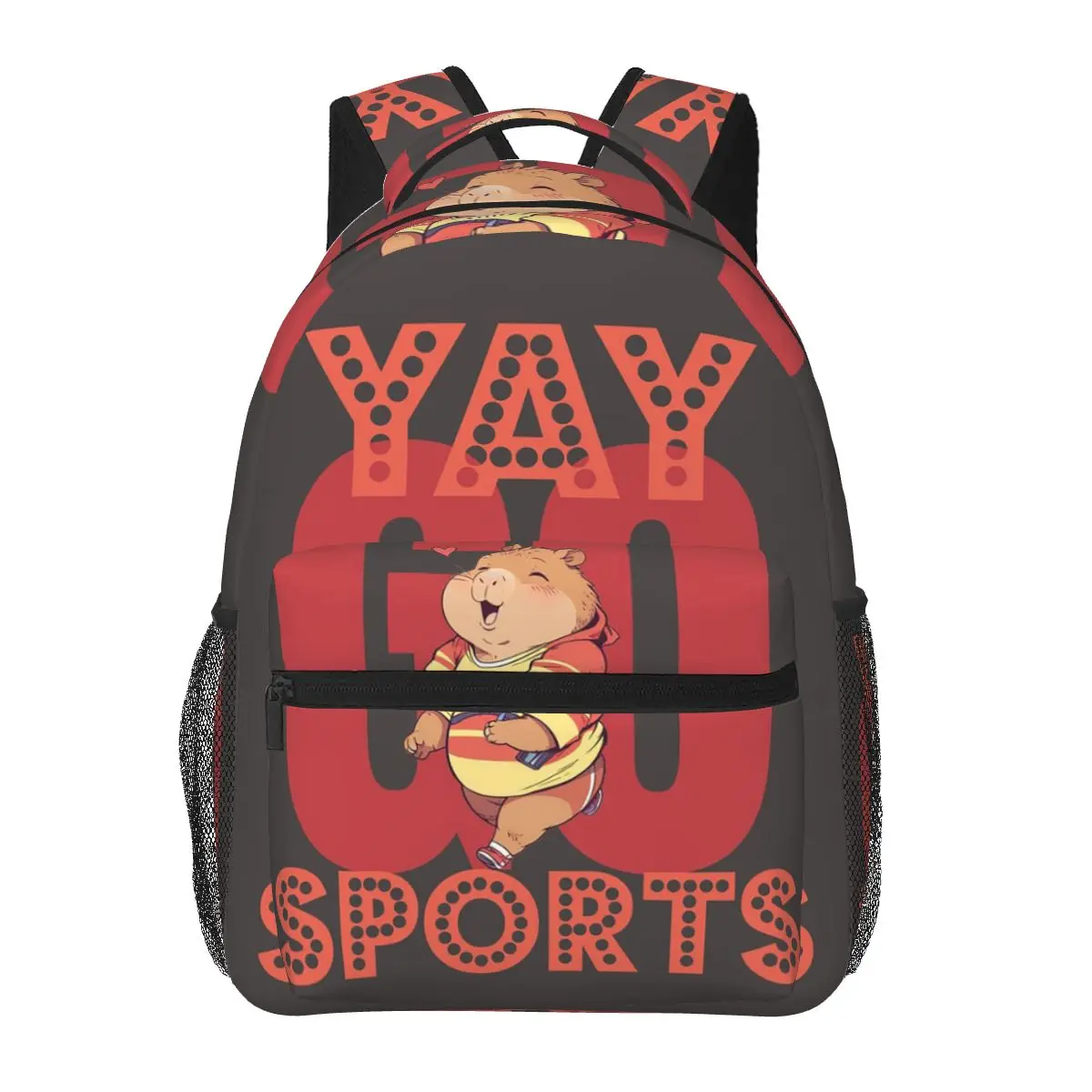 

Yay Go Sports Cute Capybara Running Backpack Hot Sale Daypack Large Capacity BookBag School Bag Shoulder Bags for Men Women