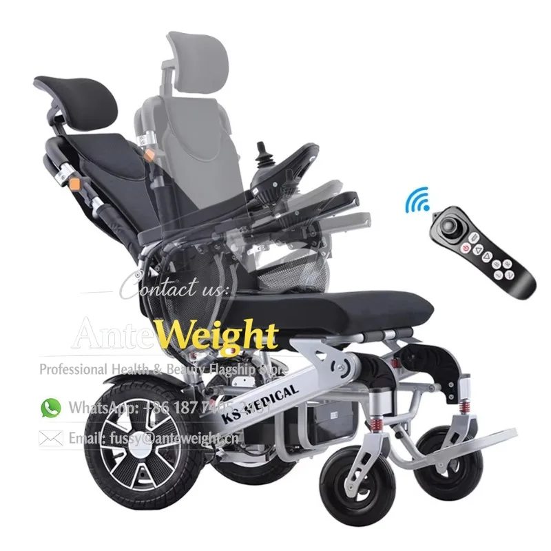 

Auto Adjust Backrest Ergonomic Electric Wheelchair Foldable Suppliers Fully Reclining Power Wheel Chair