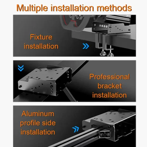 Imagen 2 del producto Soporte de escritorio para volante de juego PXN Z9, 4 ángulos ajustables de 15 grados, resistente al desgaste, fijo, personalizado para V12lite FANATEC