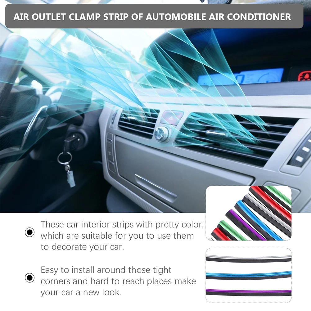 

15pcs Vent Air Conditioner Outlet Trim Strips Interior Decorationsauto Ac Grille Interior Trim Decor Car Accessories For Women