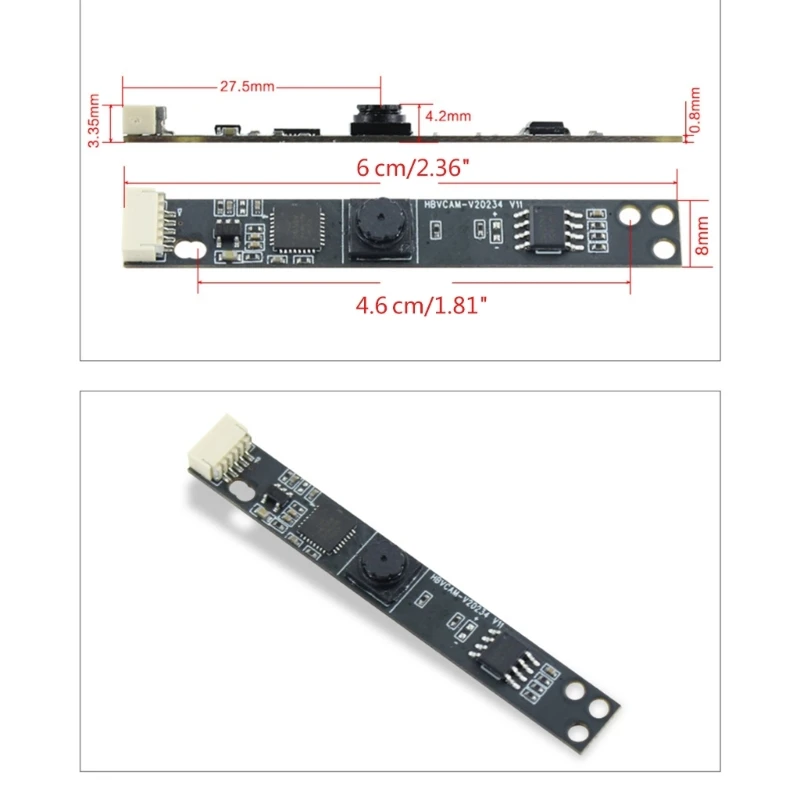 USB OV7675 Camera Module 66 Degree 0.3 Million Pixel YUY2 Mini Webcam Industrial