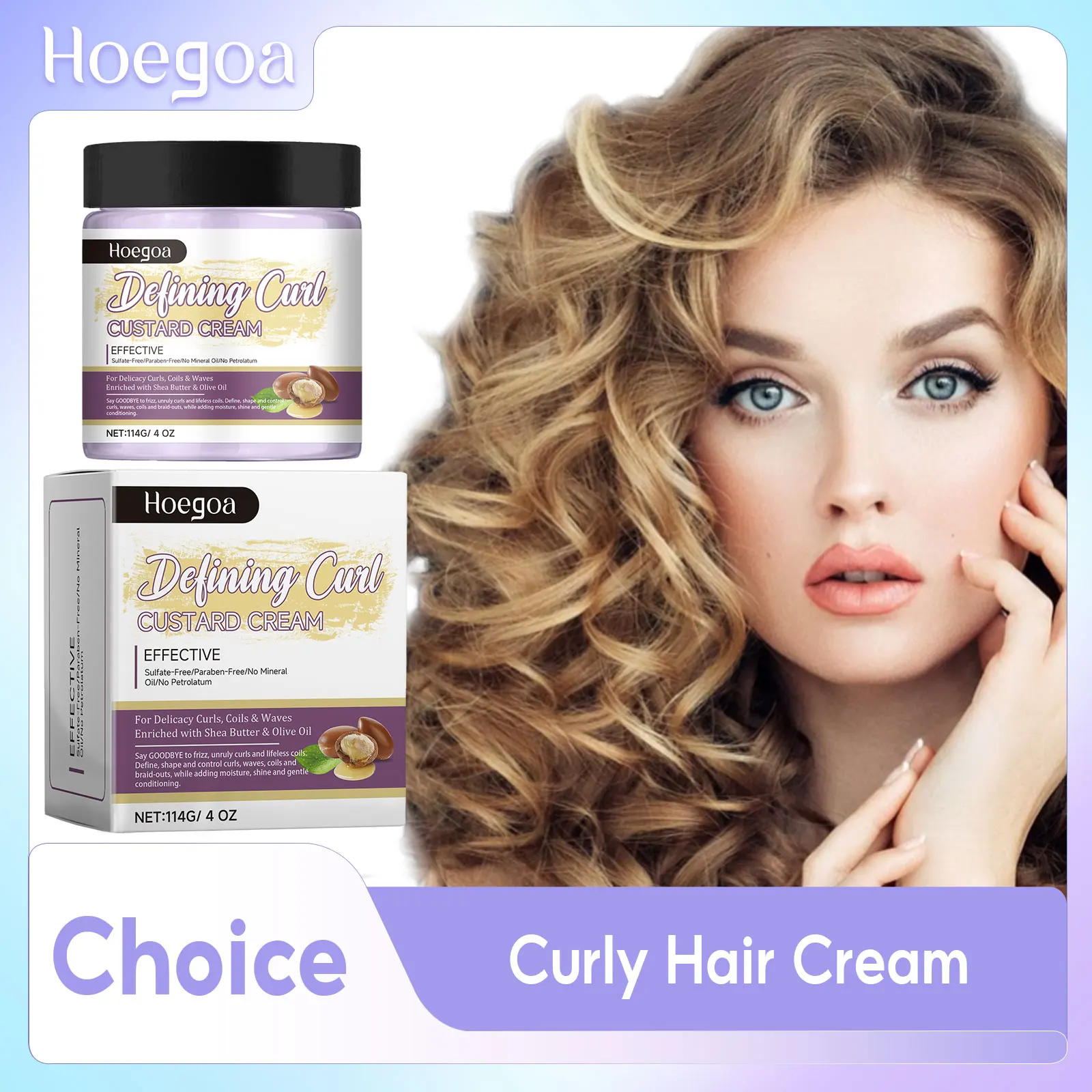 

Professional Curly Hair Cream Without Perm Easy Curls Lasting Styling Increase Hair Elasticity Natural Fluffy Curl Defining Crea