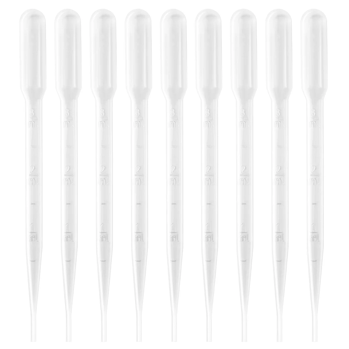 

300pcs 3Ml Plastic Transfer Pipettes Disposable Droppers Clear Measuring Essential Oils Perfumes Cosmetics Lab Use Pipette Micro