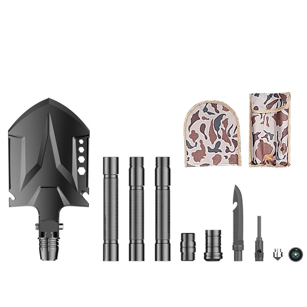 Portable Outdoor Stainless Steel Multifunctional Shovel Compact Tactical Design for Survival for DIY & Industrial Use