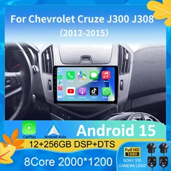 Android 15 For Chevrolet Cruze J300 J308 2012 - 2015 Multimedia Video Player Navigation stereo GPS No 2din 2 din dvd