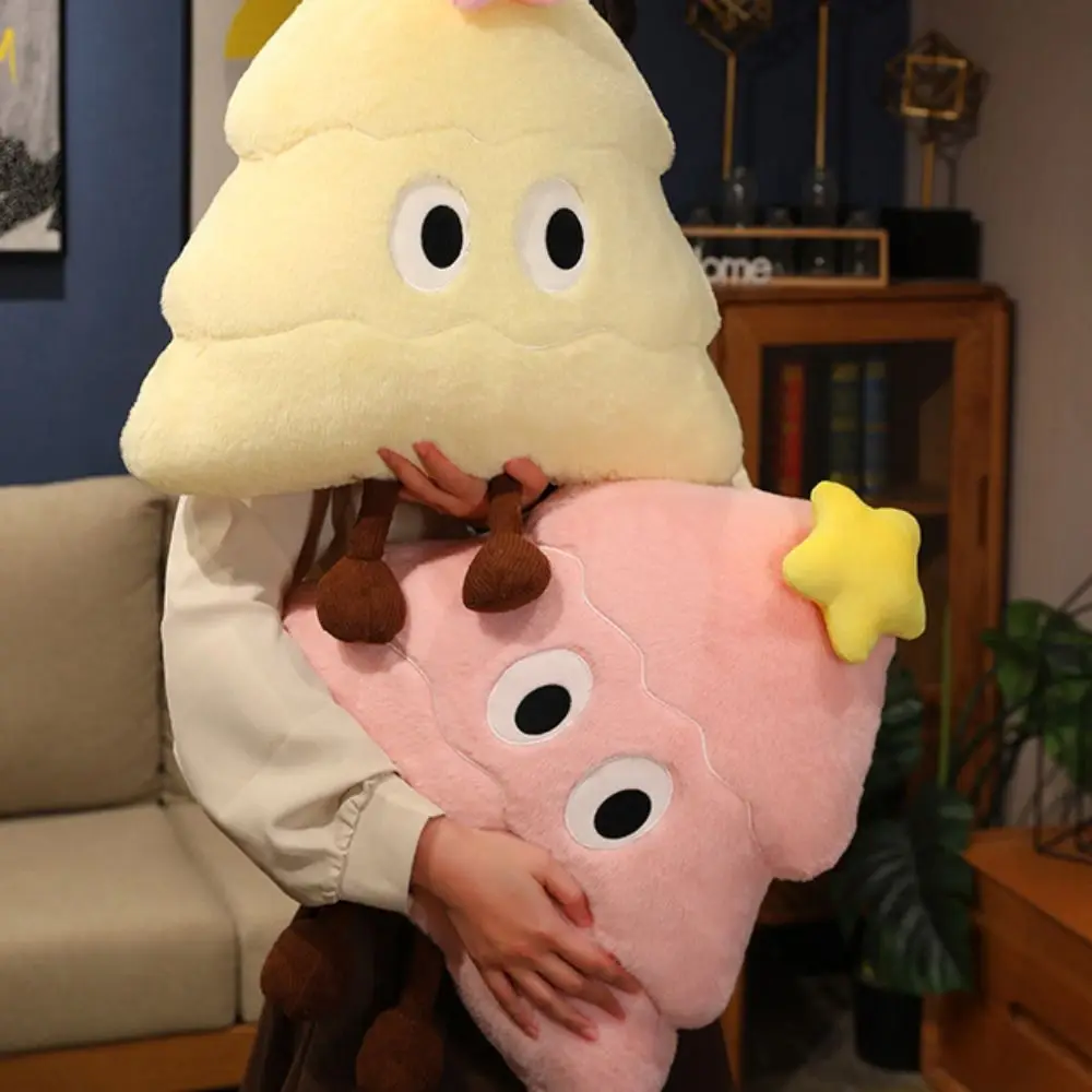 Casa ornamento macio árvore de natal travesseiro de pelúcia bonito kawaii travesseiro de pelúcia dos desenhos animados decorativo almofada de natal natal