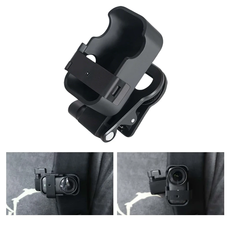 1PCS For DJI Osmo NANO 360° Rotation Backpack Strap Clip & Hat Brim Mount Outdoor Photography Camera Holder Hands-Free Shooting