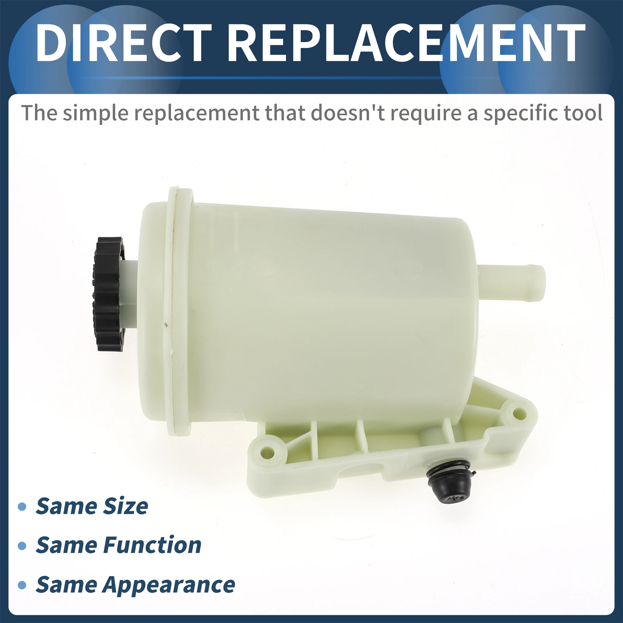 UXCELL Power Steering Reservoir Auto Power Steering Tank No.68034303AB for Chrysler Aspen 8 Cyl 4.7L, 8 Cyl 5.7L 2008-2009 4