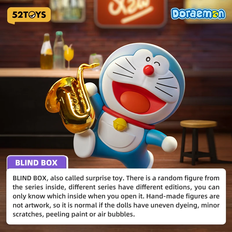 52TOYS Blind Box Doraemon Concert Series, Mystery Box, Random Box, 1PC Cute Figure Collectible Toy Desktop Decoration