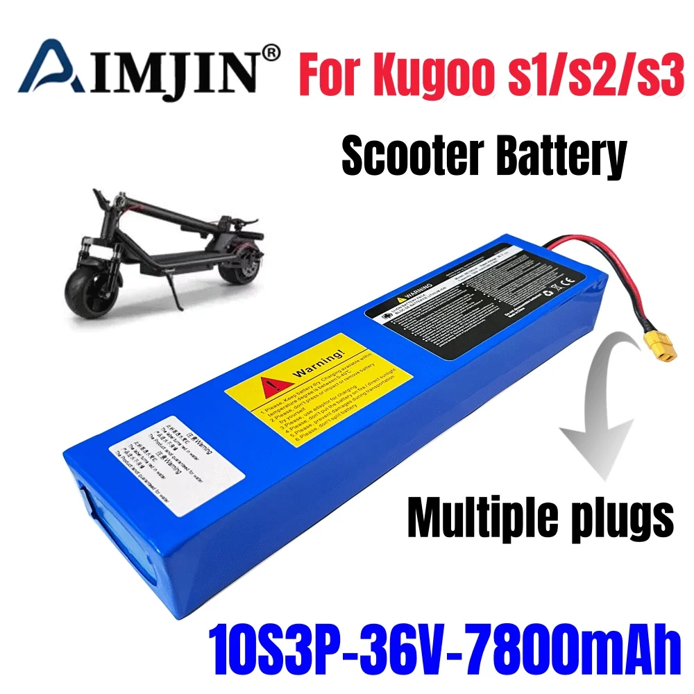 

Upgraded Version 36V Original Battery Electric Scooter Battery 7.8Ah 36V 18650 Lithium 10S3P Aftermarket Upgraded Battery Pack