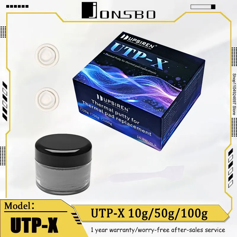 Pâte thermique ultra-performante UPSIREN UTP-X 16,8 W/mK pour processeur VGA GPU IC, refroidissement rapide, dissipateur thermique, graisse silicone pour refroidissement CPU