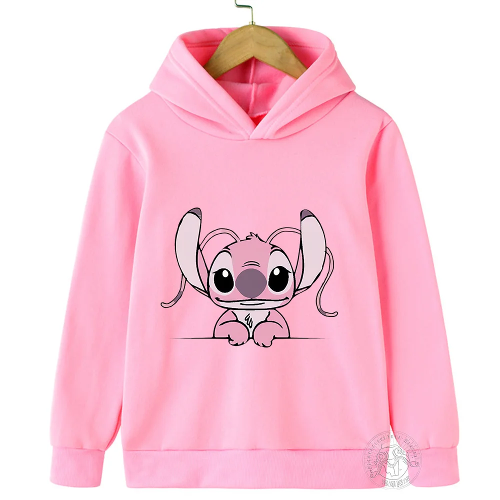 

Girls Boys Stitch Cartoon Hoodies Kids Anime Print Sweatshirt for Boys Children Autumn Long Sleeve Cartoon Stitch Tops Clothing