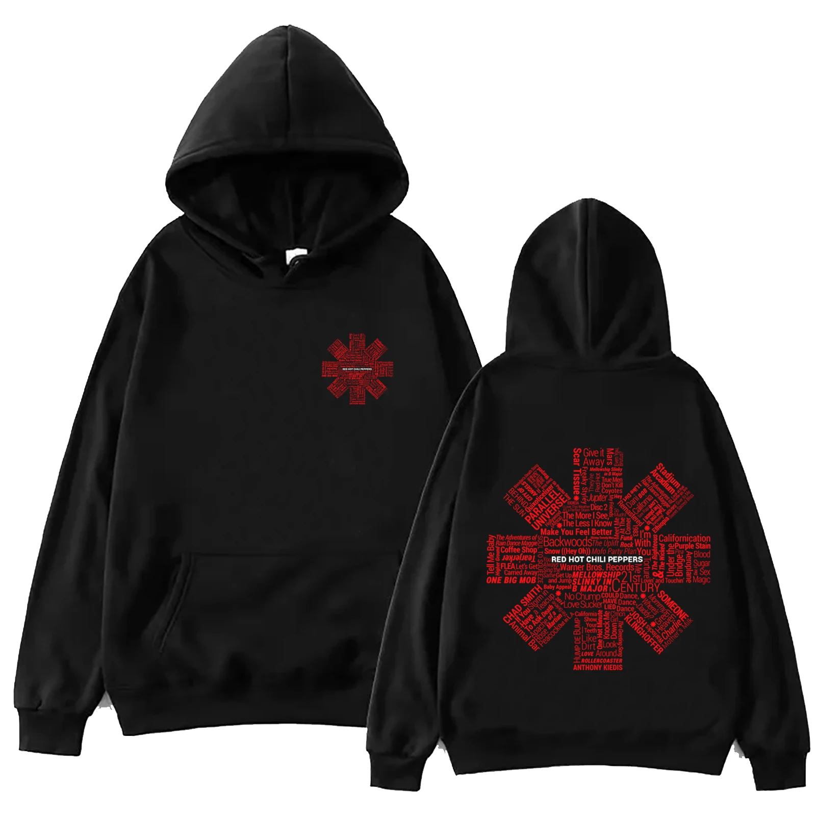 

Red Hot Chili Peppers Music Fans Gift Hoodie 2024 Spring and Autumn Unisex Hoodie Printing V-neck Long Sleeve Casual