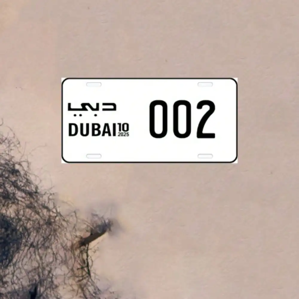 

Custom Dubai 3D Metal License Plate Novelty Car Decoration Accessory