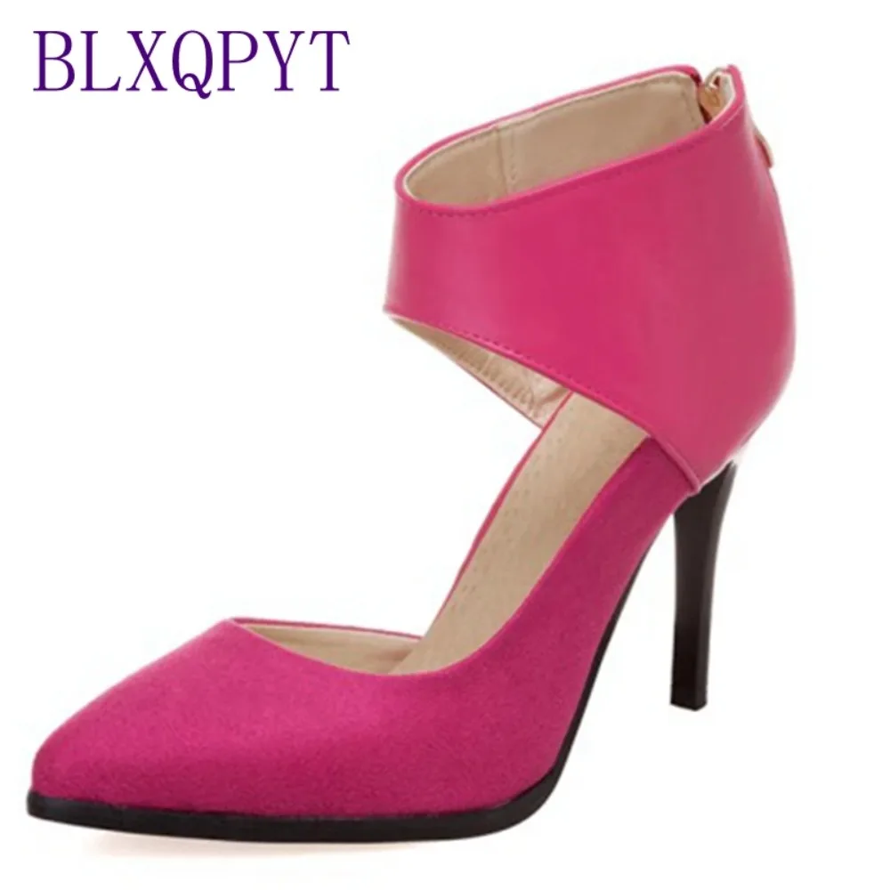 BLXQPYT, nuevas sandalias de gladiador de verano para mujer, moda Sexy, talla grande 32-50, zapatos de tacón alto de 9CM para mujer, zapatos de fiesta de boda 615