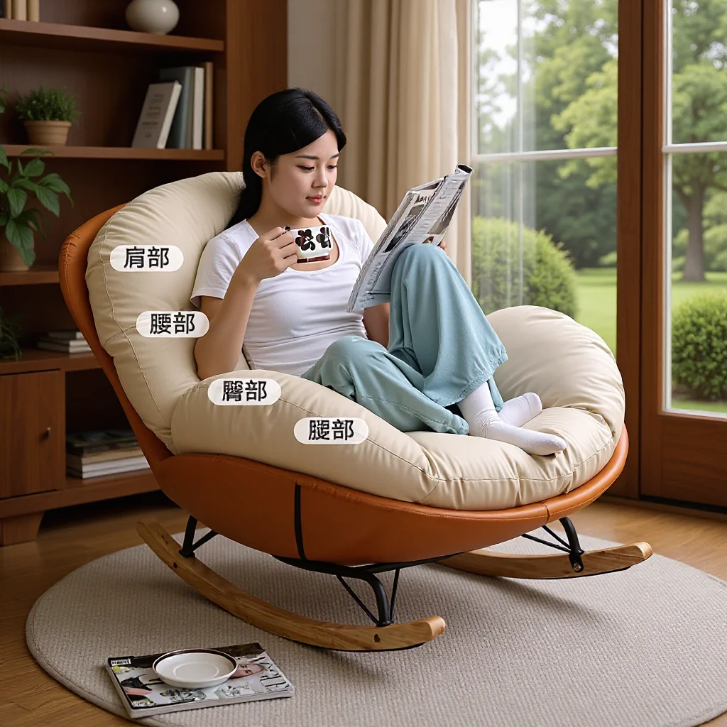 Простой, современный, балкон, гостиная, отдых, шезлонг, спальня, дом, ленивый, диван-кресло