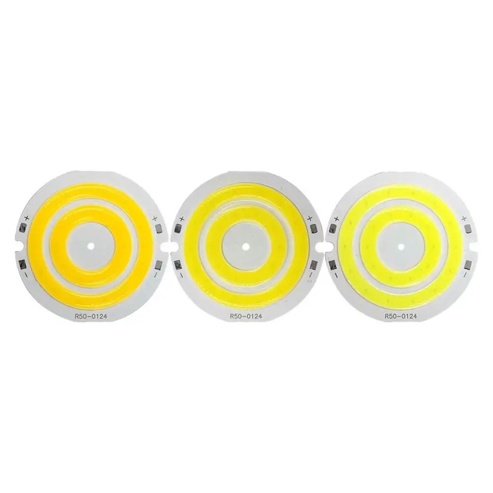 50mm Dia DC 3V 4V DIY Lamp Circular LED Warm/Cold/Red/Blue Light Round Light Plate COB Chip COB Lighting Lighting Components