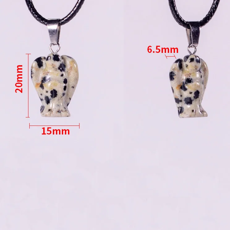 10 Buah/Tas Patung Malaikat Penjaga Saku Perdamaian Batu Permata Ukiran Alami Liontin Batu Patung Kristal Penyembuhan Cakra Reiki