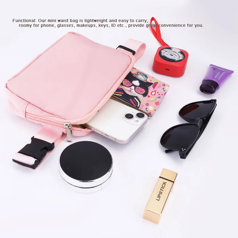 2024 Black Fashionable Crossbody Fanny Pack  Waist Bag with Adjustable Strap Trendy Belt Bag for Women Men