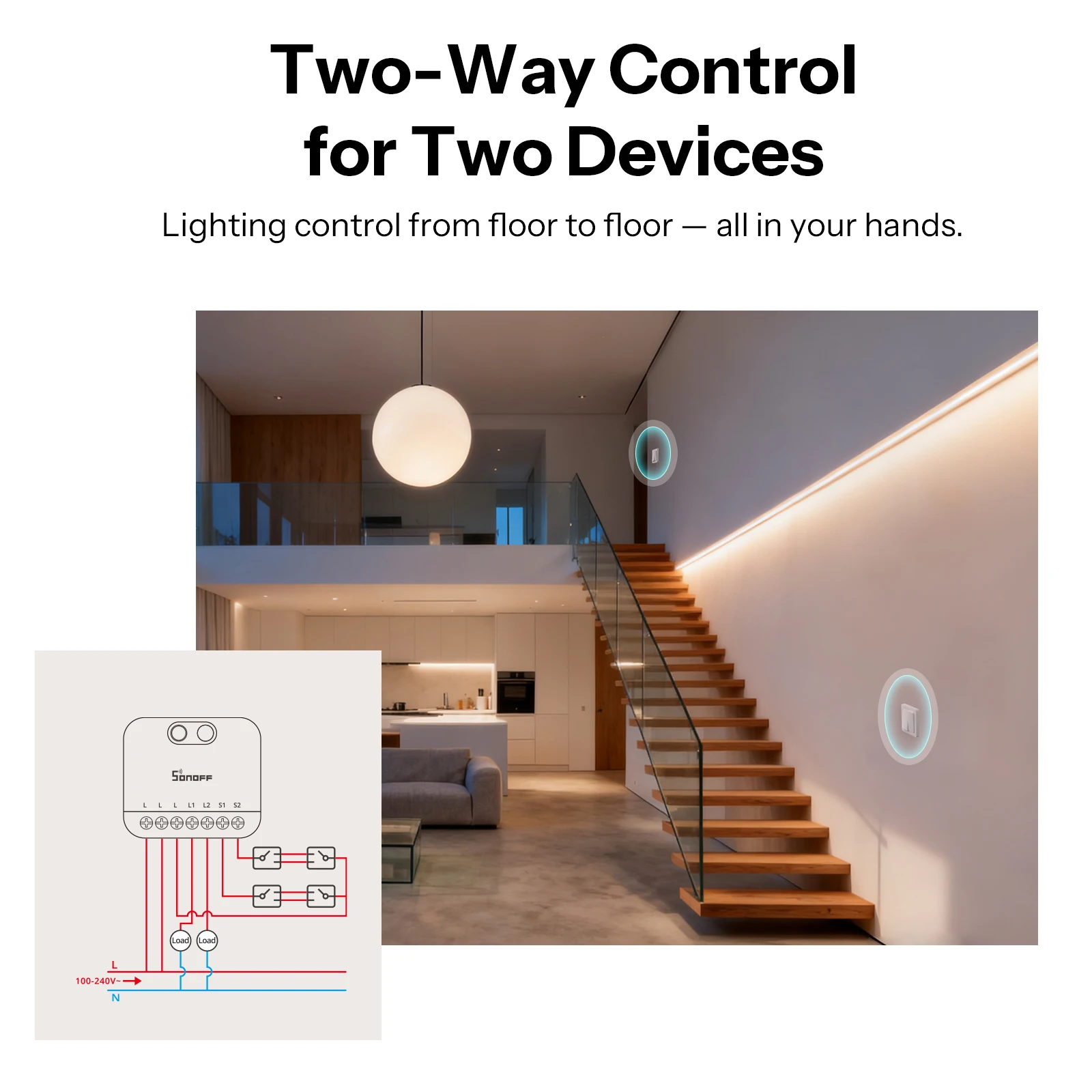 SONOFF MINI DUO-L 2-kanałowy inteligentny przełącznik Zigbee MINI-ZB2GS-L Nie wymaga przewodu neutralnego Dwukanałowe sterowanie zewnętrznym przełącznikiem Mniejszy rozmiar — zdjęcie produktu 5
