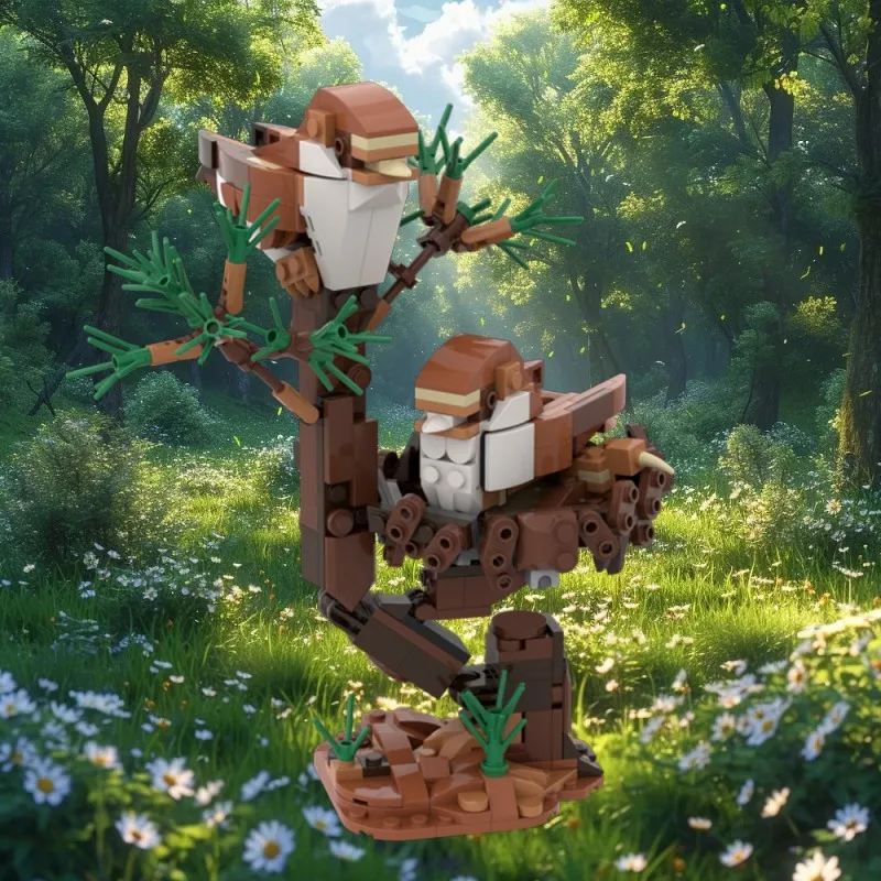 

MOC-209245 Два маленьких птичьих кирпича Модель лесных животных Птицы Строительные блоки