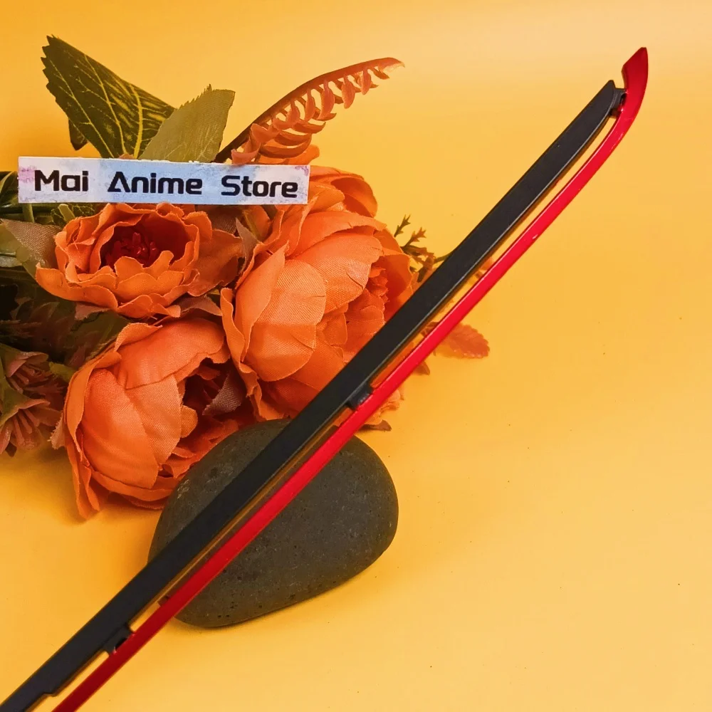 8.6인치 사이버펑크 카타나 실물 크기 일본 카타나 사무라이 금속 블레이드 스틸 애니메이션 나이프 닌자 다마스커스 검 무딘 장난감 선물