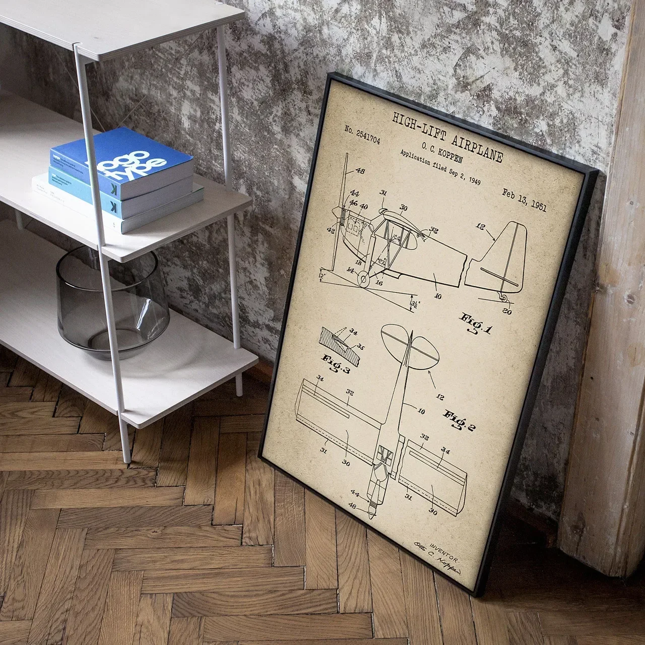 مخطط الطائرة مكتب النقل خمر لغرفة المعيشة قماش اللوحة الملصقات ديكور جدران المنزل #3