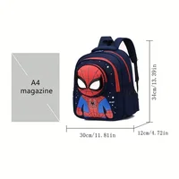 Cute Cartoon Kids Backpack, Lightweight Breathable Toddler School Bag, Adjustable Shoulder Strap Children Daypack, Waterproof Kindergarten Bookbag For Boys Outdoor Travel 5