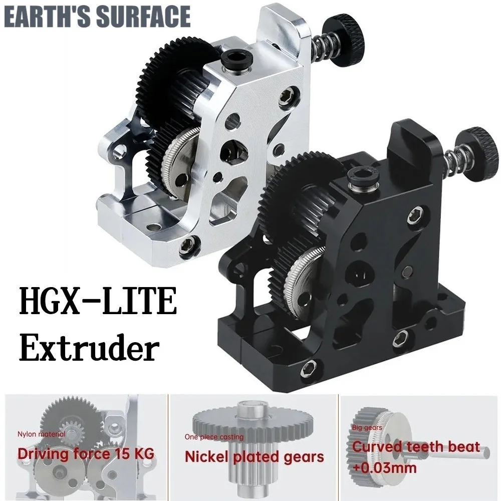 ES-3D Nyomdász alkatrészek hgx-lite-extruder Minden Fém Megátalkodott Acél Mérséklés fogas extruder PLA/TPU számára cr-10/10s/ender-3/3 V2 Széria