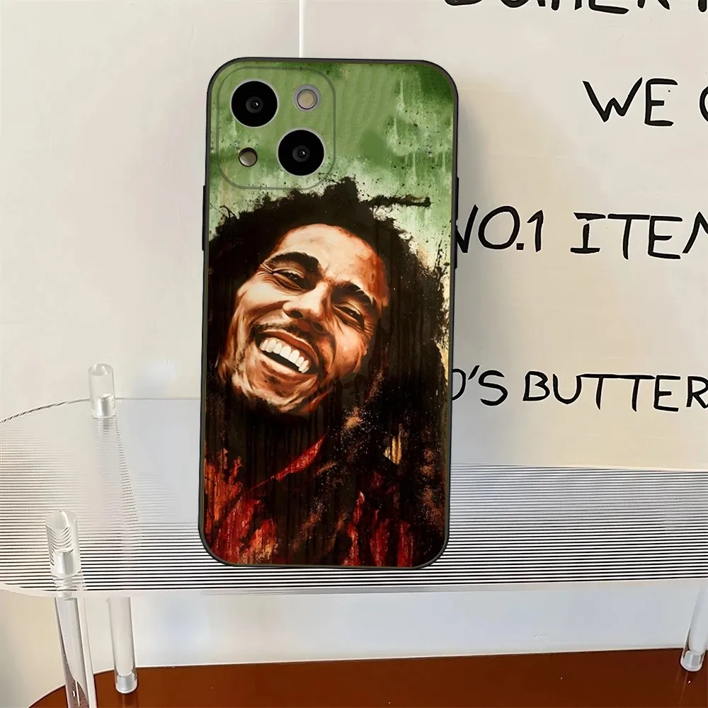 Bob Marley Rasta Lion Phone Case For iPhone 16,15,14,13,12,Pro,Max,11,7,8,Plus,XR,XS Max Shockproof Silicone Soft Shell