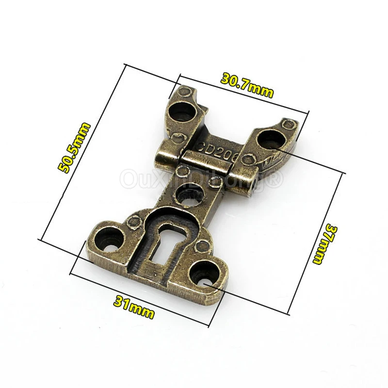 Zinc Alloy Vintage Furniture Hinges Antique Bronze Folding Hardware for Wardrobe Cabinets Doors Decoration