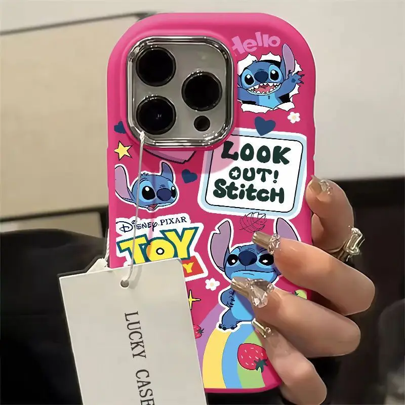 Cartoon Lilo Stitch Cute Phone Case For Iphone 16 14 15 12 13 Mini 11 Pro Max Xs XR 6 6s 7 8 Plus  Soft Disney Cover