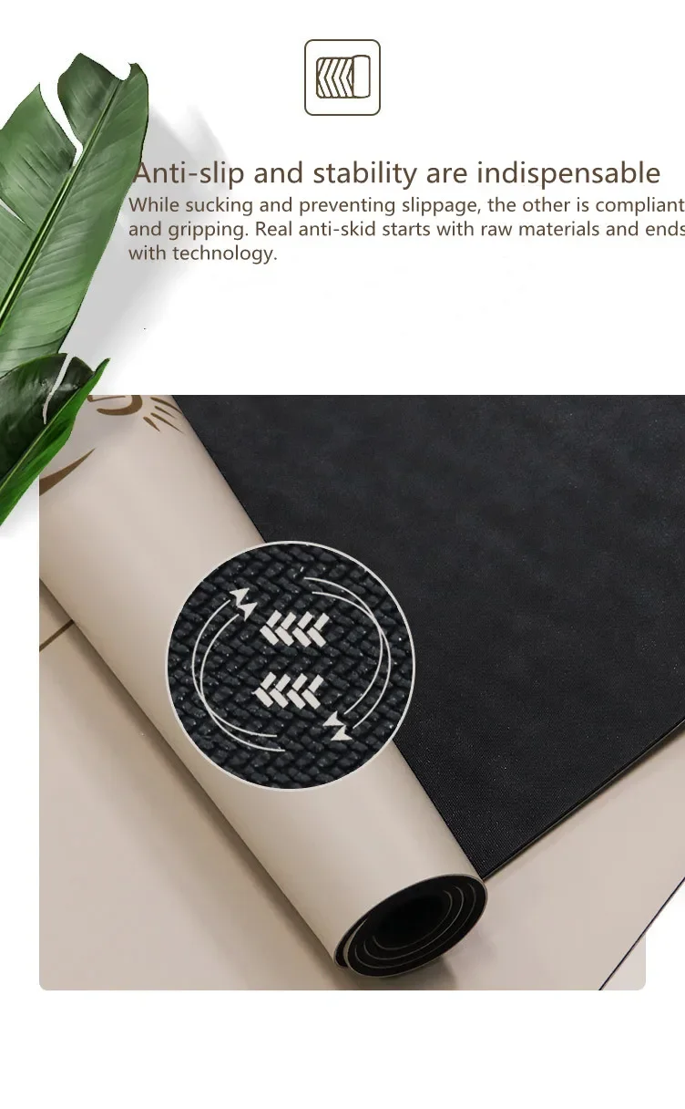 Zen Rhyme Natural Rubber PU Yoga Mat Thick Shock Absorption Non-slip Sweat-absorbent Fitness Meditation Gym Gymnastics Exercise