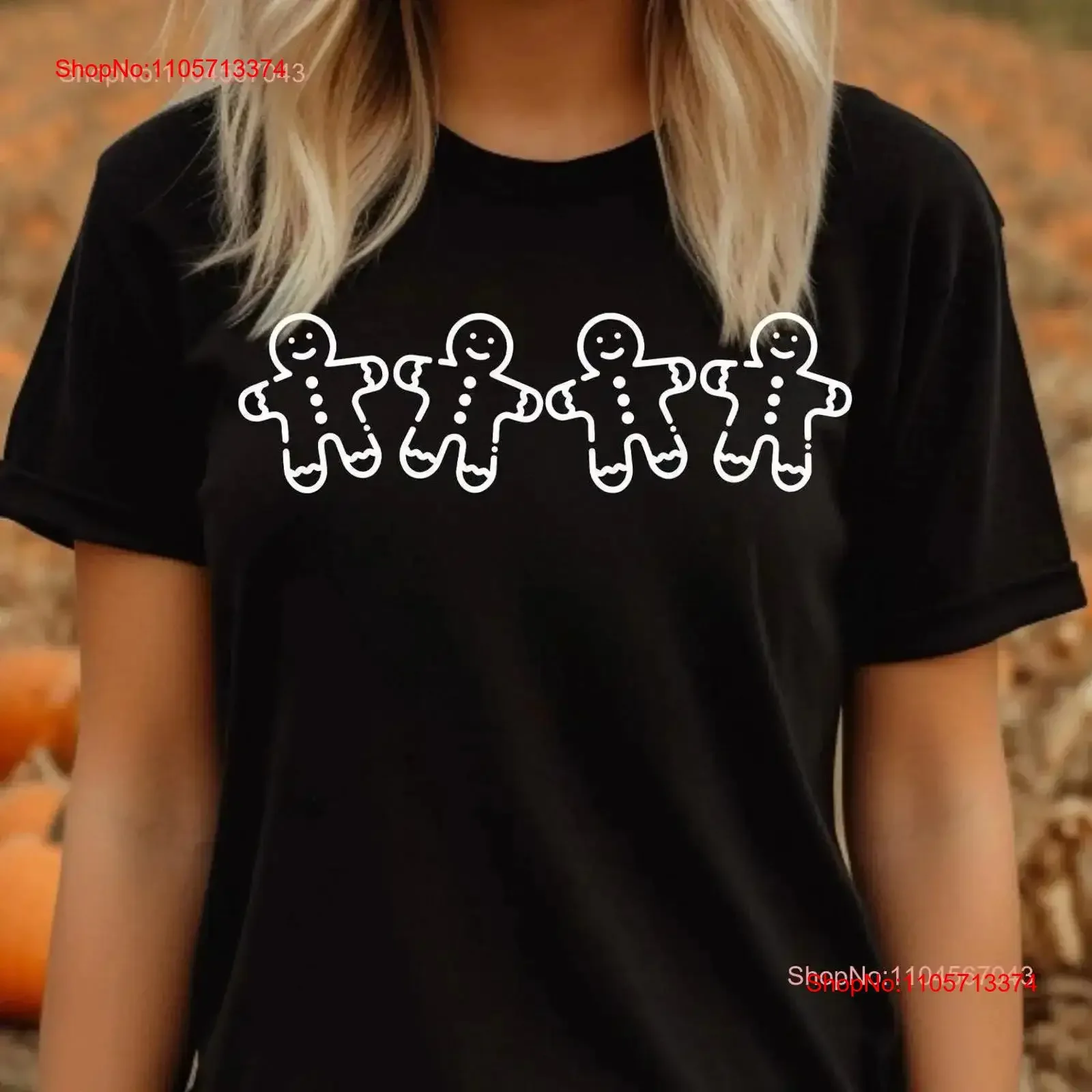 Bakery Gingerbread T Shirt Cute Christmas SweaT Man Holiday Sweaters Winter Cookie vintage Washed streetwear