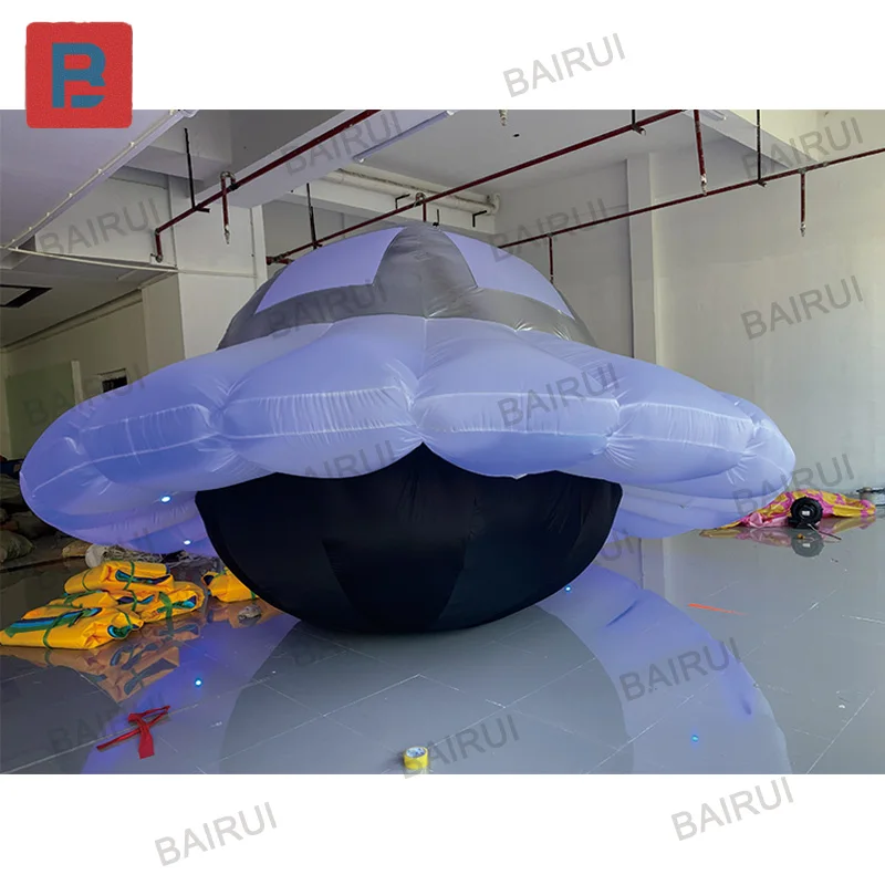 Aufblasbare fliegende Untertassen mit Gebläsern, dekorative Requisiten für Weltraum- und Luft- und Raumfahrt-Themenaktivitäten