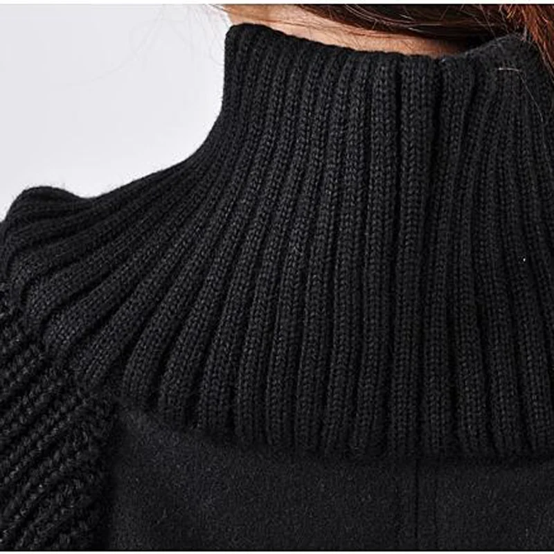 Korean Version Of Large Size Women Winter Coat Long Loose Woolen Coat Cloak Wool Trench Coat