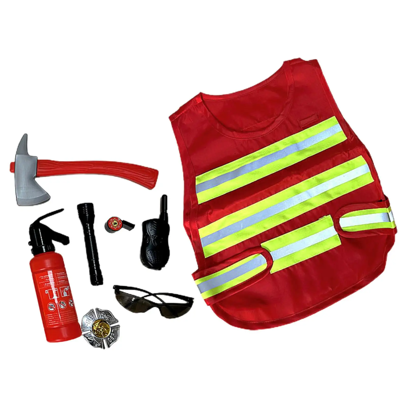 Firefighter Costume Kits Halloween Party Dress for Girls Ages 3-7 Children