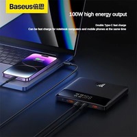 Baseus PPBLD100HD 100W Portable External Battery Charger 20000mAh Type C PD Fast Charging Power Bank for Laptop with 100W Cable